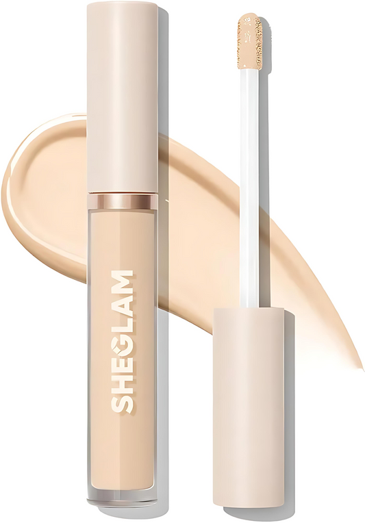 Sheglam concealer with applicator on a white background
