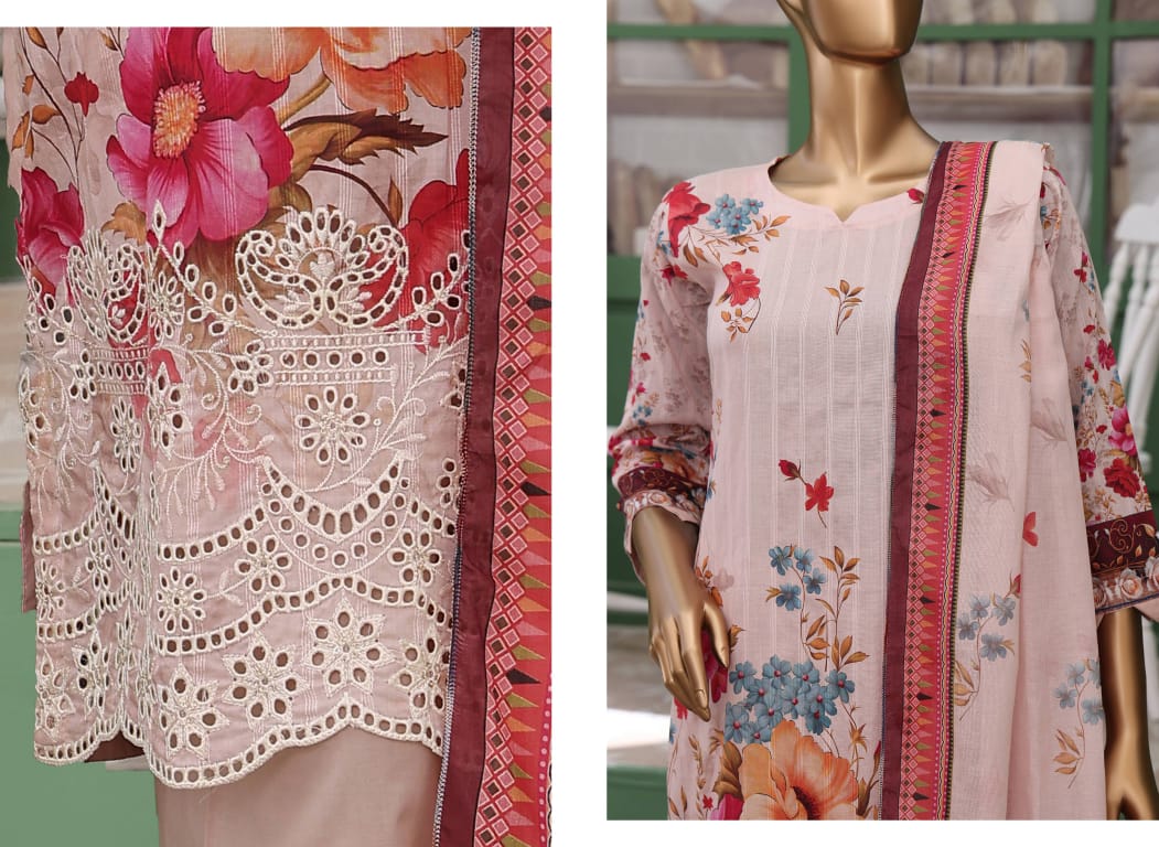 VIVARI – Luxury Lawn Digital Printed Chickenkari 3‑Piece Unstitched Suit [Volume #02‑2025]