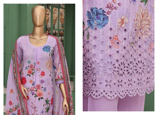 VIVARI – Luxury Lawn Digital Printed Chickenkari 3‑Piece Unstitched Suit [Volume #02‑2025]