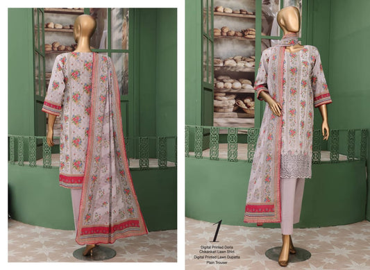 VIVARI – Luxury Lawn Digital Printed Chickenkari 3‑Piece Unstitched Suit [Volume #02‑2025]