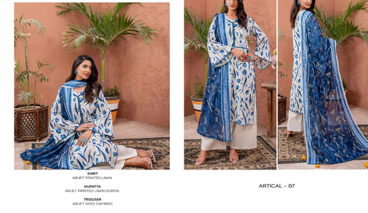Zesh Sabreen 3-Piece Unstitched Suit | Digital Printed Lawn | Summer 2025 Collection