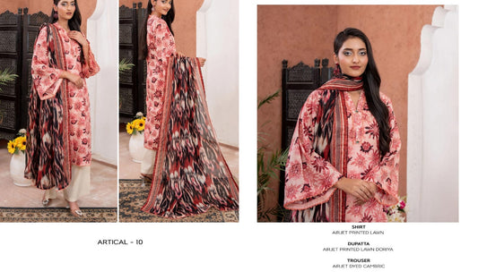 Zesh Sabreen 3-Piece Unstitched Suit | Digital Printed Lawn | Summer 2025 Collection