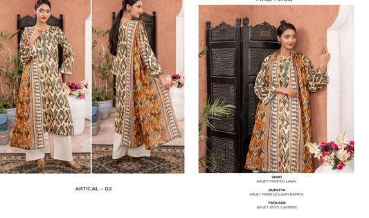 Zesh Sabreen 3-Piece Unstitched Suit | Digital Printed Lawn | Summer 2025 Collection