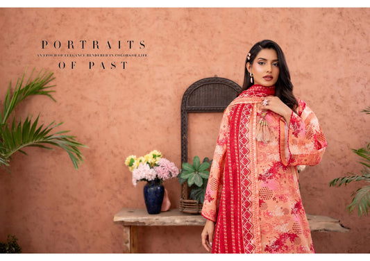 Zesh Sabreen 3-Piece Unstitched Suit | Digital Printed Lawn | Summer 2025 Collection