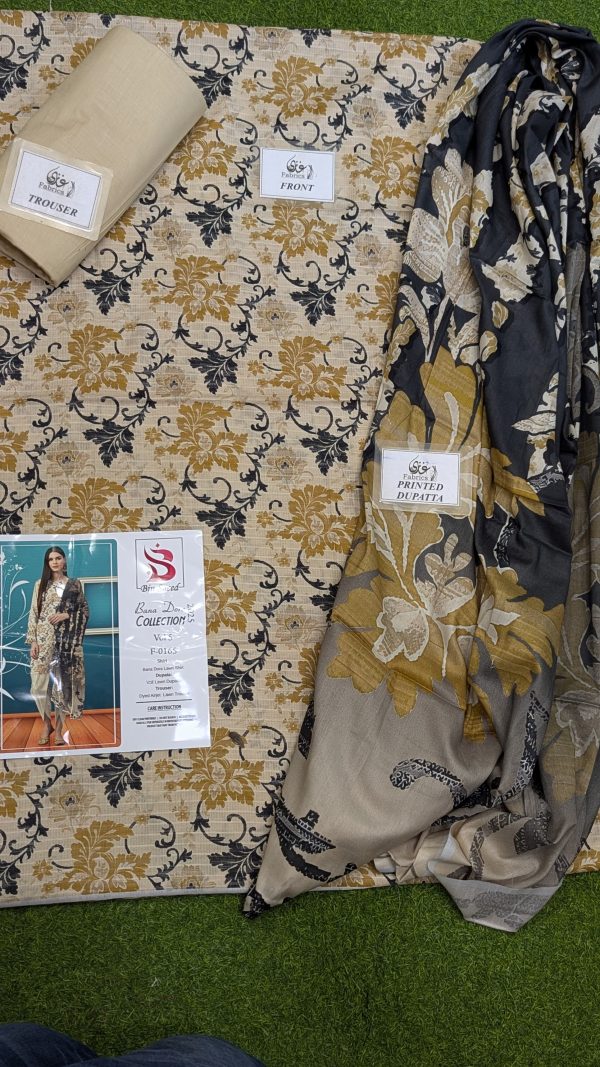 Binsaeed Bana Dora 3-Piece Unstitched Suit | Summer Lawn Collection