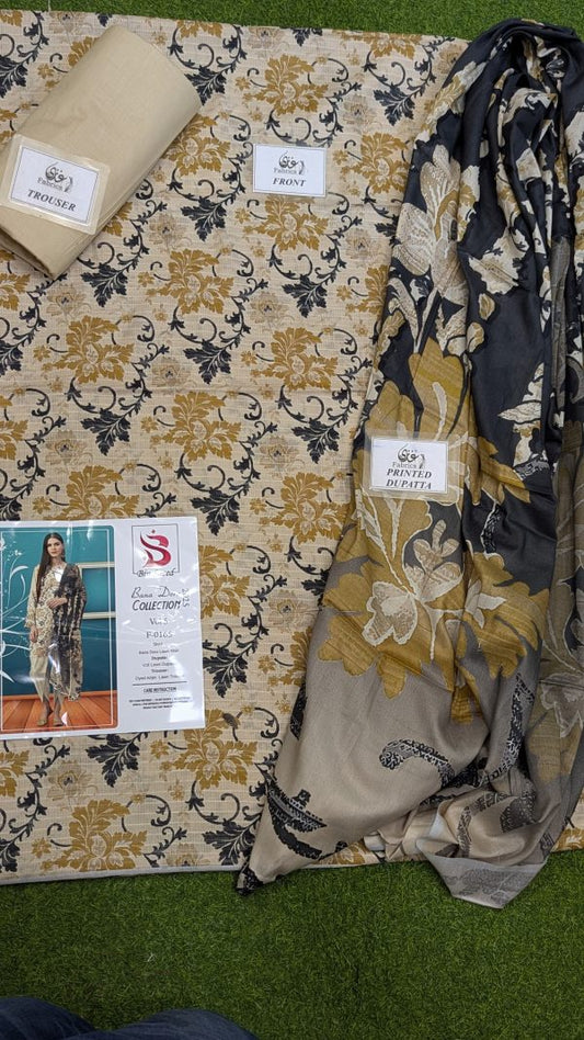 Binsaeed Bana Dora 3-Piece Unstitched Suit | Summer Lawn Collection